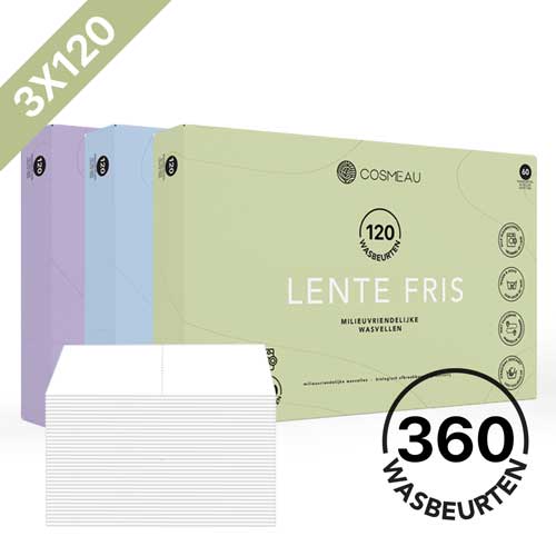 Cosmeau Wasstrips Alle Geuren Proefpakket 360 Wasbeurten