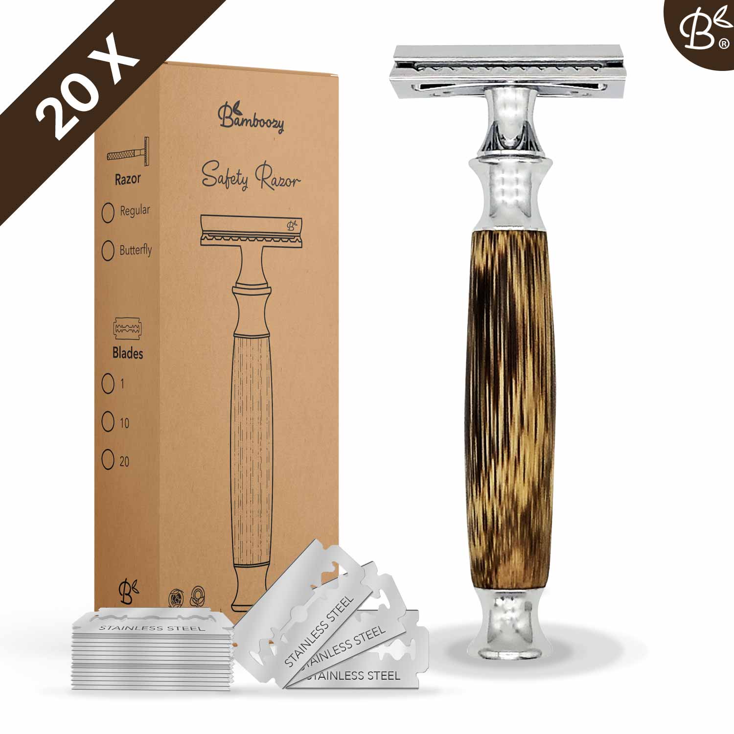 Safety Razor Bamboe Handvat Bamboozy